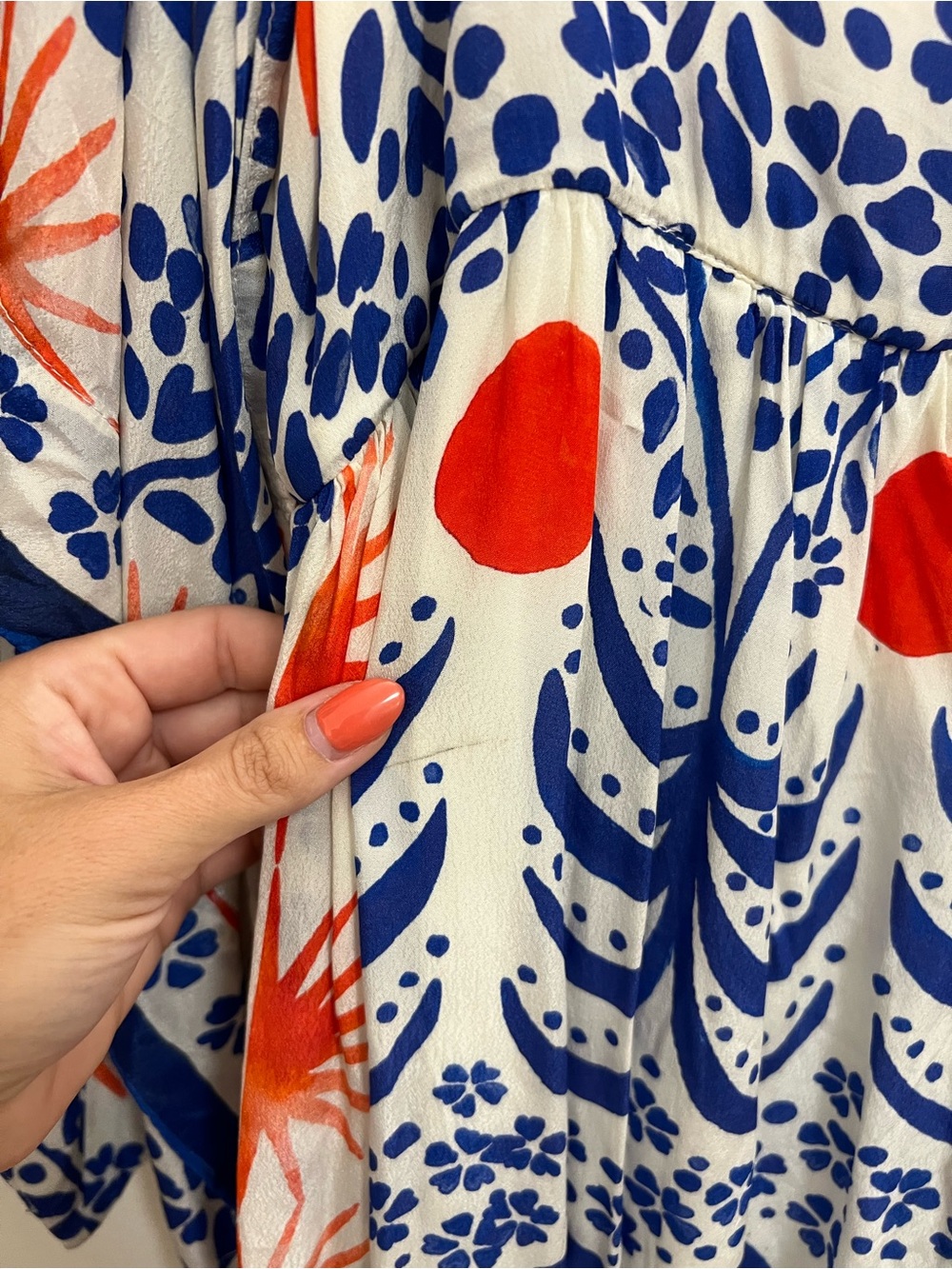 Farm Rio Afternoon Breeze Kaftan Midi Dress size medium RARE Retails $280 - Picture 6 of 8